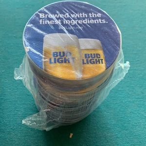 1 sleeve. 120 coaster bud light beer bar